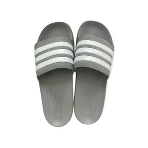 Adidas Adilette Men's Shower Slide Sandal Beach Water Flip Flop Grey White Sz 11